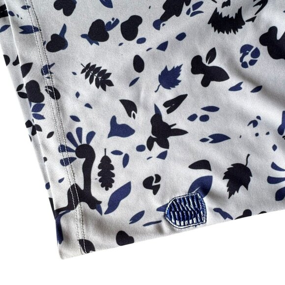 Greyson XXL Men's Golf Polo Shirt White with Navy Blue Leaf Pattern - Picture 4 of 4